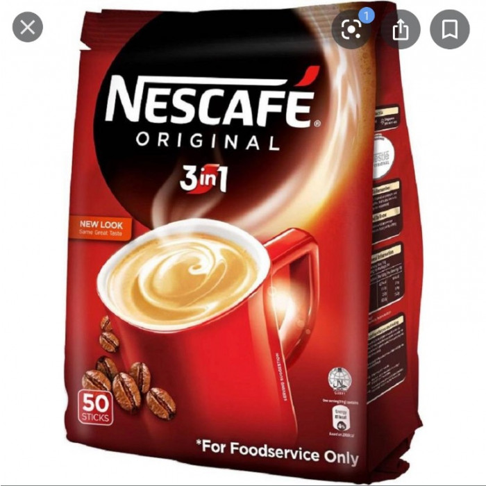 NESCAFE 3 in 1 Original (new pack) Instant Coffee 50 sticks (2