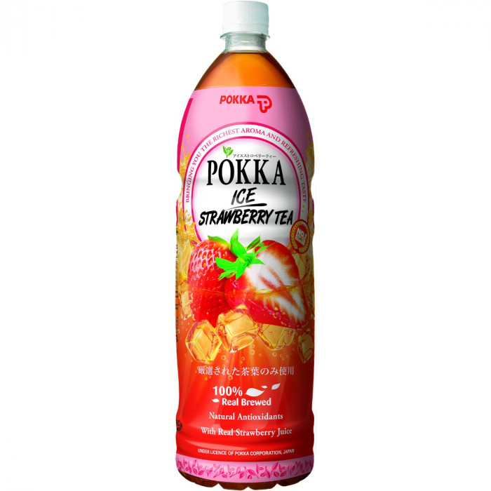 Pokka Bottle Drink Ice Strawberry Tea Case