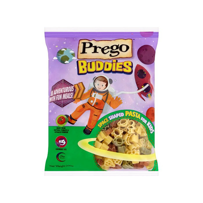 Prego Buddies Space Shaped Kids Pasta Carton (Buy 10 Cartons get FOC