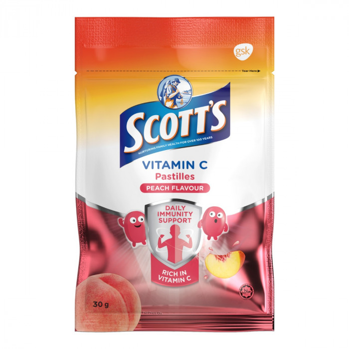 Scott's Peach Vitamin C Pastilles Zipper Bag Case