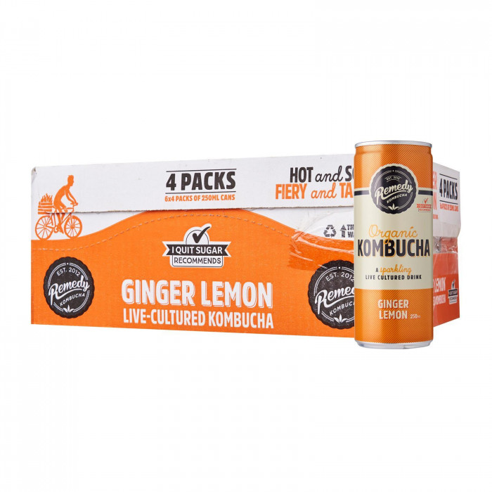Remedy Organic Kombucha Ginger Lemon Case