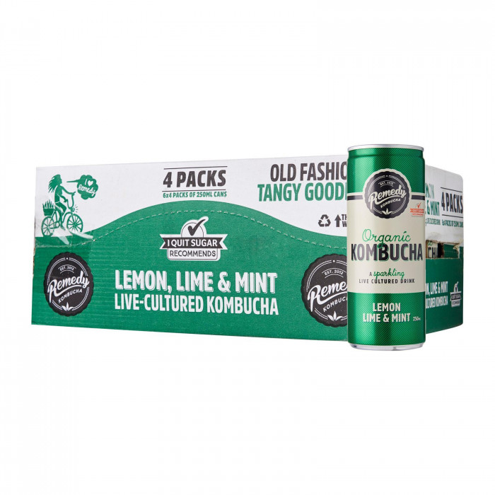Remedy Organic Kombucha Lemon Lime Mint Case