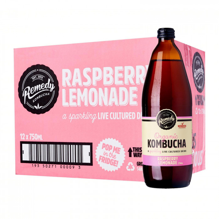 Remedy Organic Kombucha Raspberry Lemonade Case
