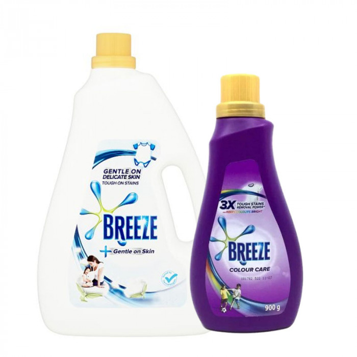 Breeze Gentle on Skin with Free 900g Colour Care Liquid Detergent Case