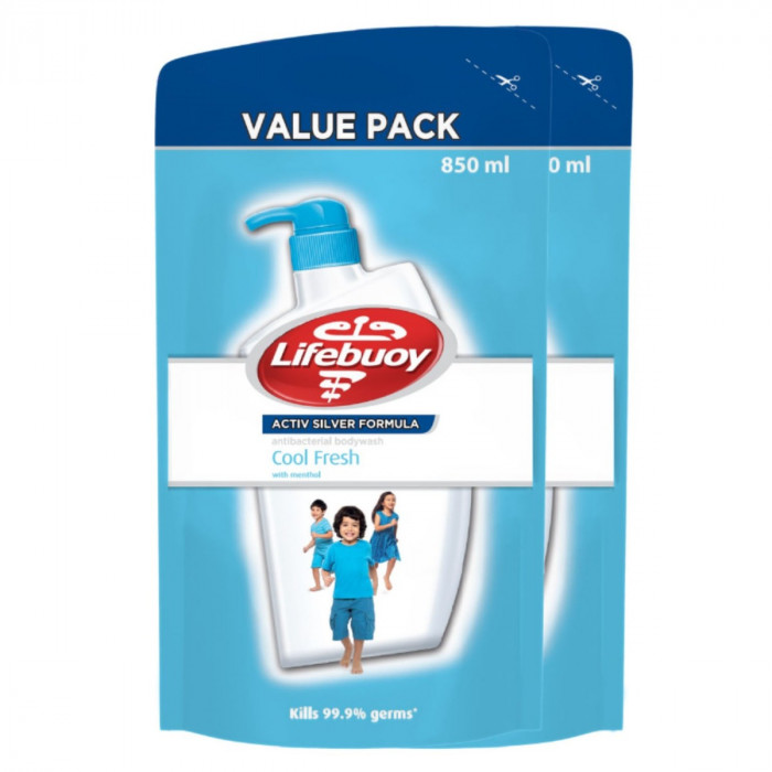 Lifebuoy Cool Fresh AntiBacterial Body Wash Refill Case