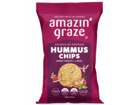 Amazin' Graze Sweet Tomato & Basil Hummus Chips - Carton