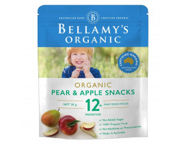 Bellamy's Organic Pear & Apple Snacks - Carton