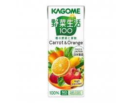 Kagome Drink VTO Yasai Seikatsu 100 Carrot and Orange - Carton