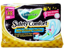 Laurier Safety Comfort Night Wing 35cm - Carton
