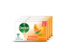 Dettol Body Soap Re Energize 100G 3+1 - Case