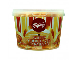 Chef Tony's Gourmet Popcorn White Chocolate Parmesan Small Tub - Case
