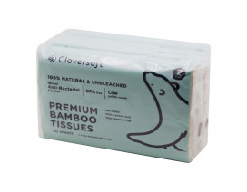 Cloversoft Unbleached Bamboo Travel Tissues 2 Ply 4 x 50s  - Case