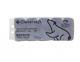 Cloversoft Unbleached Bamboo Toilet Tissues2 Ply 220s x 10 - Case