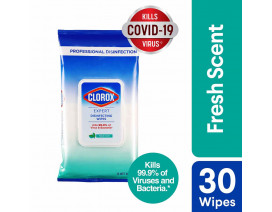 Clorox Expert Disinfecting Wipes Flowpack - Fresh Scent 30s - Case