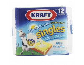 Kraft Hi-Calcium Single's 60% less fat Cheddar Cheese 12 Slices - Carton