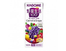 Kagome Drink VTG Yasai Seikatsu 100 Carrot and Grape - Carton