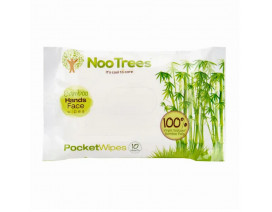NooTrees Bamboo Hand Face Pocket Wet Wipes 10s - Case