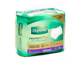 Depend Protect Plus Pants - Large Adult Diaper - Case