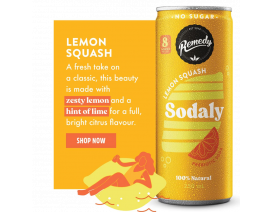 Remedy Sodaly Lemon Squash - Carton