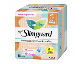 Laurier Super Slimguard Day Safety Gathers Wing 22.5cm - Carton