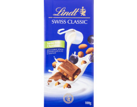 Lindt Swiss Classic Milk Raisin Nut Chocolate - Carton