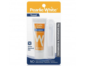 Pearlie White Travel Toothbrush with Premium Toothpaste - Case