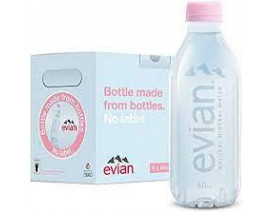 Evian Still Natural Mineral Water NUDE PET (bottle made from bottles) - Carton