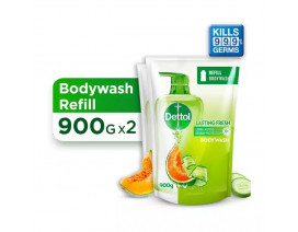 Dettol Body Wash Pouch Lasting Fresh 900Ml Twin Pack - Case