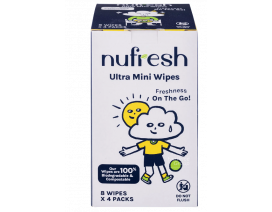 Nufresh Ultra Mini 8Sx4 Sanitizing Wipes - Carton