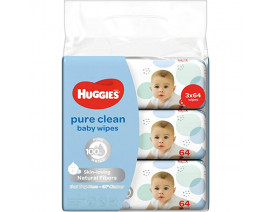 Huggies Pure Clean Baby Wipes - 64's - Carton