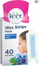 Veet Wax Strips (Uk) Sensitive Skin Vitamin E & Almond Oil - Carton