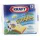 Kraft Hi-Calcium Single's 60% less fat Cheddar Cheese 12 Slices - Carton