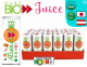 PURE BIO 100% Organic Juice Natural Energy Drink (24 x 250ml) – Vegan Natural Caffeine Zero Chemicals - Carton